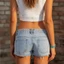 Quần Short Denim Rách Mỏng Cho Nữ