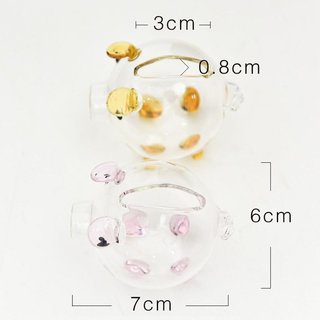 Thủy Tinh Heo Đất Trong Suốt Borosilicate Đồng Xu Bình Dễ Thương Để Bàn Trang Trí Trẻ Em Tiết Kiệm Quà Tặng Văn Phòng Tại Nhà
