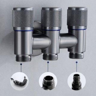 Van máy giặt ba chiều bằng thép không gỉ Vỏ đồng thau nhỏ gọn Phòng tắm giặt Ban công Tap