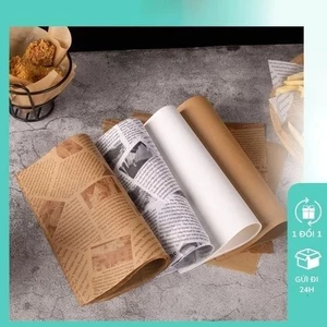 Giấy Thấm Dầu Thực Phẩm 1 Set 50 Tờ Giấy Thấm Hút Dầu Ăn, Dầu Mỡ Màu Nâu,Trắng Nhiều Kích Thước Đồ Nhà Bếp Dalato