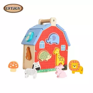 Nhiều Màu Gỗ Hình Động Vật Phù Hợp Với Ngôi Nhà Xếp Hình Montessori Đồ Chơi Học Tập Cho Trẻ Em Từ 4 Đến 6 Tuổi