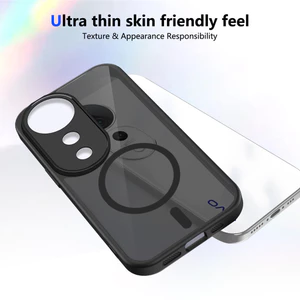 Ốp lưng Vivo V40 Pro 5G Vỏ thu hút từ tính màu đen mờ cho Ốp điện thoại Vivo V40 5G