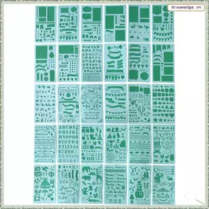 Công cụ lập kế hoạch hình học stencil Junk Journaling stencil Set Scrapbooking Stencils 1-30