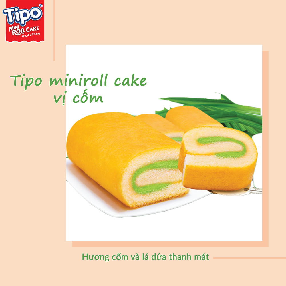 Bánh Bông Lan Cuộn Cốm Tipo 360g