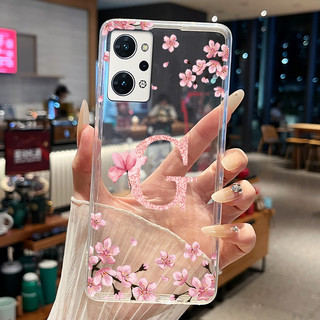 Ốp Điện Thoại Cho Oppo Reno 7A 9A CPH2353 Ốp Lưng Hoa Thời Trang Chữ Trong Suốt Silicon Mềm Cho Oppo Reno7A Reno9A Vỏ Nhật Bản