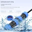 Ổ cắm hàng không không hàn 2 lõi 3 lõi IP68 Đầu nối nhanh chống nước sp Nam Nữ Ổ cắm cáp