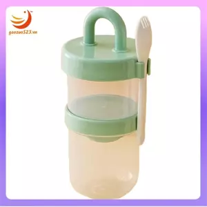 Bình ăn sáng di động có nắp kín Cốc yến mạch dày có thìa đựng sữa chua, sữa, Salad Hộp đựng thực phẩm B