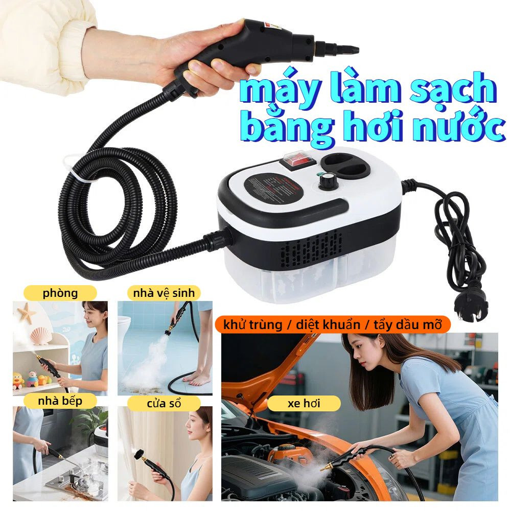 Máy làm sạch hơi nước cầm tay NATURALHM, Máy làm sạch hơi nước di động 2500W, Máy làm sạch tự động đa chức năng áp suất cao Chất lượng cao Vệ sinh thương mại