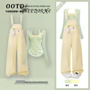 Bộ áo sơ mi Dopamine mùa hè 2026 phong cách mới Phong cách Hàn Quốc Sling All-Match Slimmer Look Bib Bộ ba mảnh