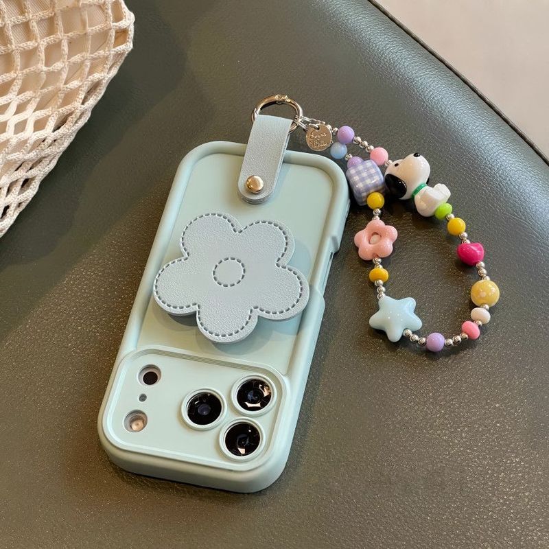Mùa Hè Muối Biển Xanh Da Hoa Đứng Thích Hợp Cho iPhone17ProMax Ốp Điện Thoại Apple 16 Chain 15 Mềm