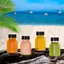 Hộp đựng đồ uống TRTR 4 Chai nước ép 120ml Cà phê trong suốt rỗng Milktea Chai nhựa vuông có nắp VN