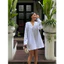 Đầm Suông Cổ V Tay Dài Chất Linen MyaHouse