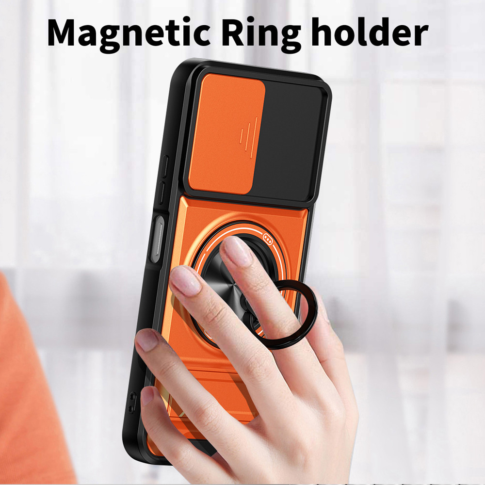 Ốp Điện Thoại Đa Năng Sang Trọng Thích Hợp Cho OPPO A6x 5G A3 A78 A17 A58 A57 A77 A40 Dây 360°Giá đỡ vòng có vỏ máy ảnh Vỏ bảo vệ toàn diện chống sốc