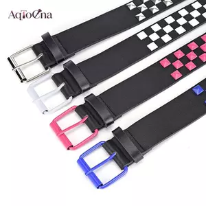 AqToCna Mới Cá Tính Đinh Tán Cổ Vũ Dây Da PU 107CM Nam Nữ Thời Trang Đa Năng Hip-hop Punk Thắt Lưng Ins Phong Cách AqToCna