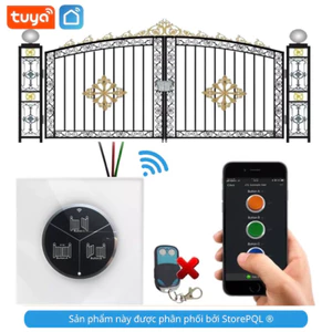 Công tắc Tuya cho cổng tự động LT3X đóng mở bằng điện thoại ra lệnh bằng tiếng việt cửa