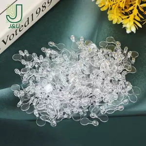 200 CÁI 16 * 8mm Acrylic Trang sức trong suốt Bails DIY Thủ công Móc quyến rũ cho Cabochons