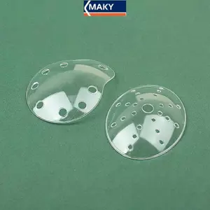 MAKY Bảo Vệ Mắt Lá Chắn Mắt Thoáng Khí Đơn Mắt Bằng Nhựa Mờ Trong Suốt Mắt Lá Chắn Mắt Hình Bầu Dục Nhãn Phthalm Lá Chắn Mắt VN