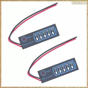 2 Chiếc Chỉ Báo Mức Pin 3S Pin Lithium Ternary Lithium Iron Phosphate Đồng Hồ Hiển Thị Dung Lượng Pin Dẫn