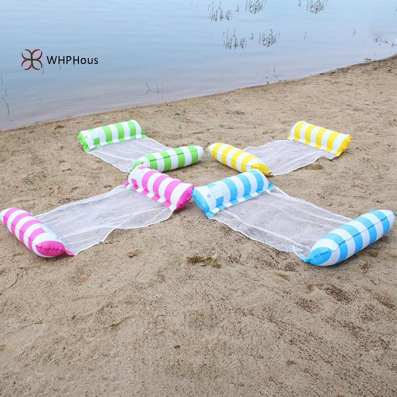 < WHPHous-t > Ghế ngủ nổi bơm hơi Hammo nước dành cho người lớn Lưới Lounger Bể bơi Phao ngoài trời Hồ bãi biển Thiết bị thư giãn mùa hè Đẹp