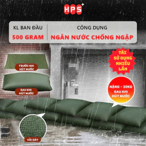 Túi Chống Ngập HomeMate Hút Nước Siêu Nhanh, Tấm Chắn Nước Chống Lũ Lụt Bảo Vệ Nhà Cửa Mùa Mưa Bão Tái Sử Dụng