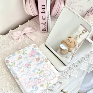 Gương gấp hoa nhí thỏ trắng xinh xắn thiết kế nữ tính hot trend