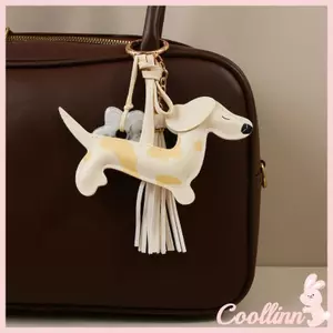 COO Handmade Da PU Da Dapple Dachshund Móc Khóa Tối Giản Ví Dây Xích Trang Trí Cho Túi Và Chìa Khóa Với Màu Vintage Op