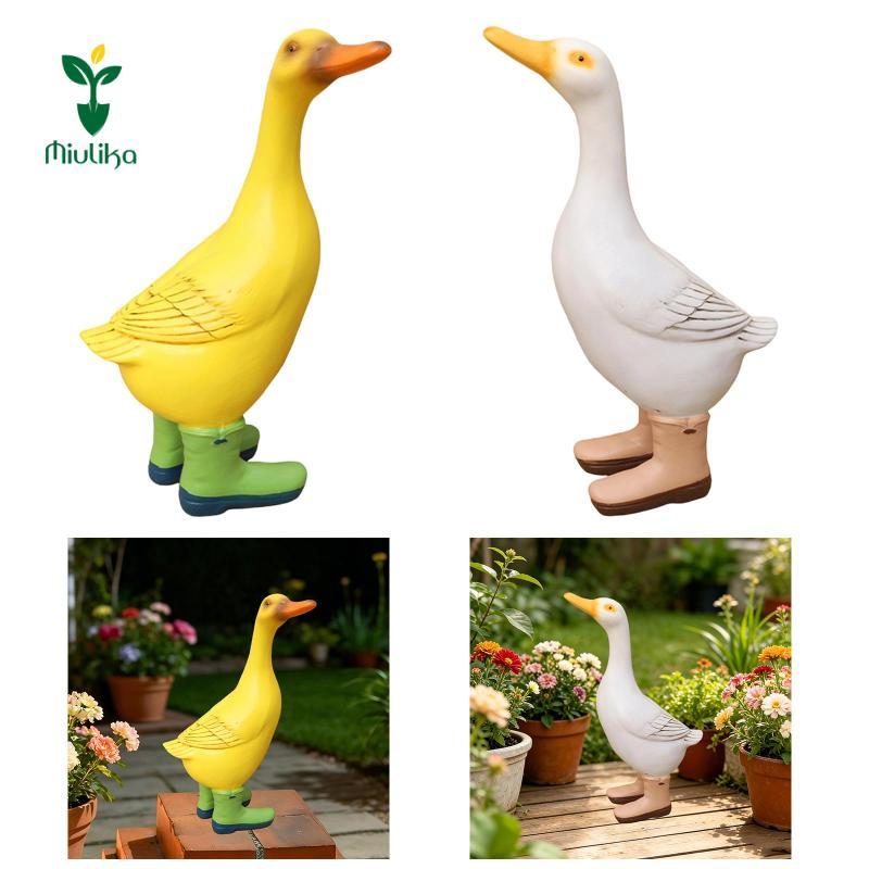 Miulika Vườn Vịt Tượng Nhựa Điêu Khắc Bộ Sưu Tập Sáng Tạo Trang Trí Quà Tặng Trang Trí Ngoài Trời Hình Động Vật Cho Bên Ngoài Sân Sau