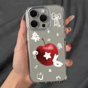 Táo đỏ Áp dụng iPhone 17/16/15pro Magnetic Suck 15/1413 trường hợp điện thoại dễ thươT