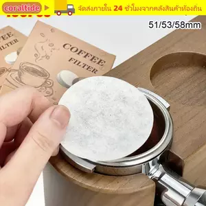 CORALTIDE 100 Chiếc Giấy Lọc Cà Phê, Giấy Lọc Nước Tròn Đa Năng, Bền Dùng Một Lần 51 / 53 / 58 Mm Espresso Portafilter Phụ Kiện Barista Dụng Cụ