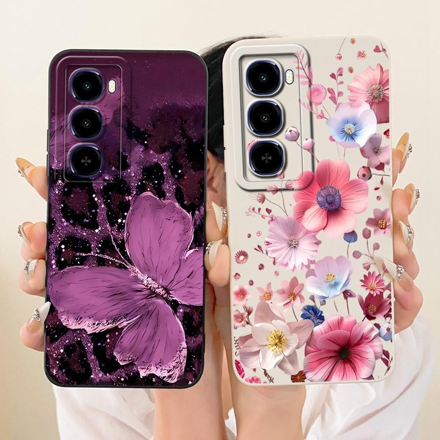 Dành Cho Itel City 100 4G Ốp lưng Thạch Hoa Bướm Da Báo In Nơ Họa Tiết Vỏ Silicon Mềm Ốp Lưng Itel C671L