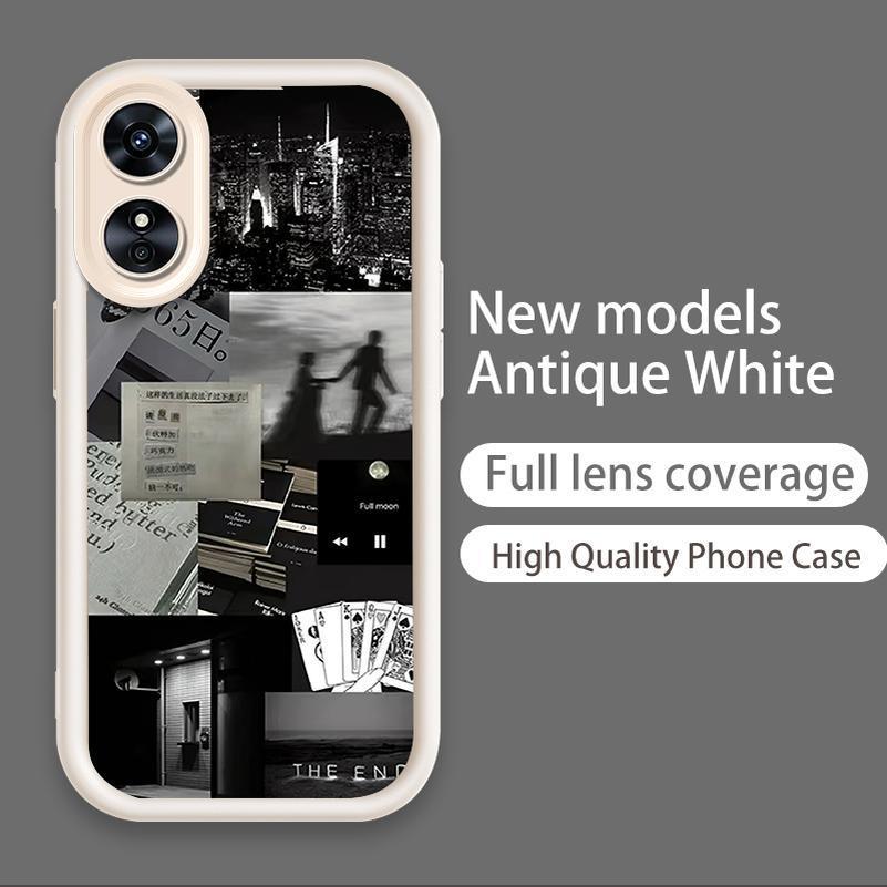 Ốp Lưng Cho OPPO A17 A17K A18 A38 A58 A60 4G Hoạt Hình Silicon Mềm Đáng Yêu TPU Cây Dừa Thẩm Mỹ Mắt Thiên Thần Vỏ Điện Thoại Chống Sốc