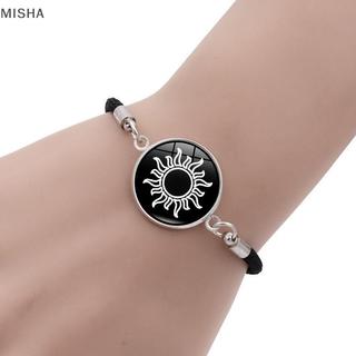 Misa 2 Cái / bộ Dạ Quang Cặp Đôi Mặt Trời Mặt Trăng Vòng Tay Dành Cho Nữ Có Thể Điều Chỉnh Dây Dệt Quyến Rũ Tình Bạn Bạn Gái Dự Tiệc Trang Sức Quà Tặng Đẹp