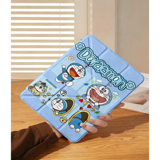 Ốp Lưng Chú mèo máy Doraemon Cho iPad A16 Air 4/5/6/7/8 Pro 11 12.9 Y-fold iPad Gen 12 11 10 9 8 7 6 5 Mini 6/7