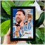 Tranh Poster Để Bàn Cầu Thủ Bóng Đá Lionel Messi (M10) tráng gương đóng khung - CN1