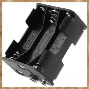 Hộp đựng pin AA lò xo hai mặt 6 x 1.5 V màu đen