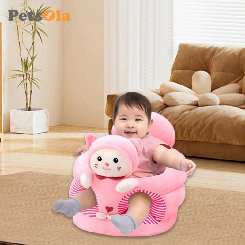 Ghế ngồi cho bé Ghế ngồi học tập Ghế ngồi có khóa kéo thay thế chống trượt mềm mại dễ thương (Chỉ có nắp, không bao gồm đổ đầy)