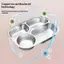 {BUDDI} 2 Lưới Thép Không Gỉ Vuông Đĩa Bento Chống Rò Rỉ Khay Đựng Thực Phẩm Chia Có Thể Tái Sử Dụng Cho Trẻ Em Đi Học Ăn Trưa Sử Dụng {buddingenergy}