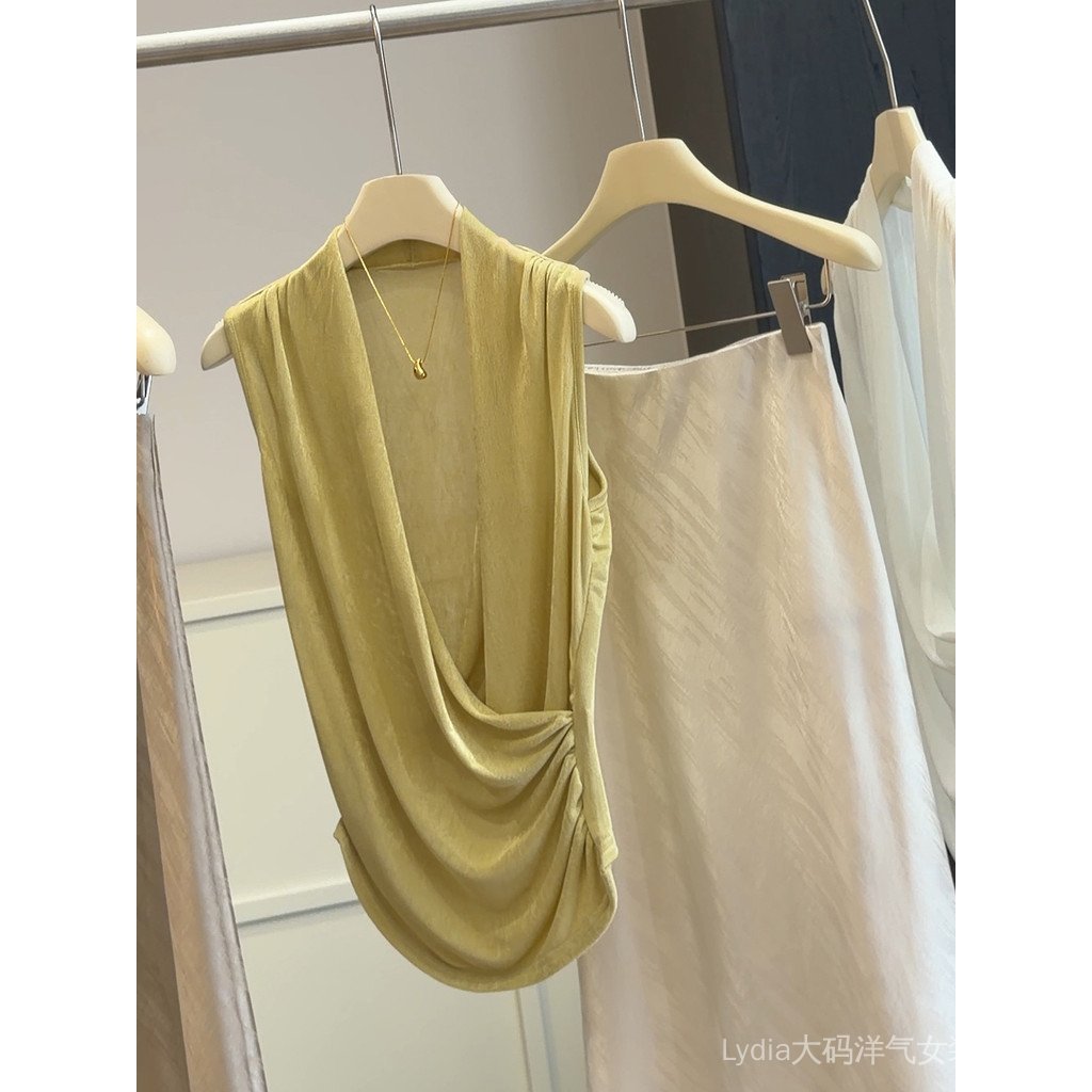 <![CDATA[GIÁ SỐC HẠN CHẾ Áo ba lỗ nữ bigsize cổ V chéo thiết kế cao cấp eo bó mảnh dáng xinh mùa hè không tay tanktop nữ]]>