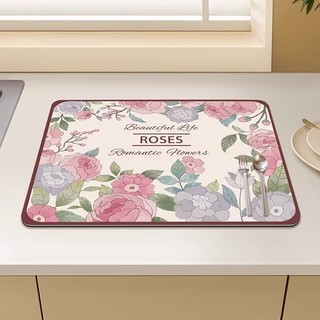 Nhà Bếp Mặt Bàn Thoát Nước Miếng Lót Diatom Bùn Thấm Hút Bộ Đồ Ăn Món Ăn Placemat Bếp Bồn Rửa Bát Chống Bỏng Bảo Quản Miếng Lót