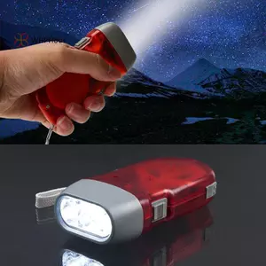 Đèn Pin Cắm Trại LED Ngoài Trời, Bấm Tay & Phát Điện Bằng Gió