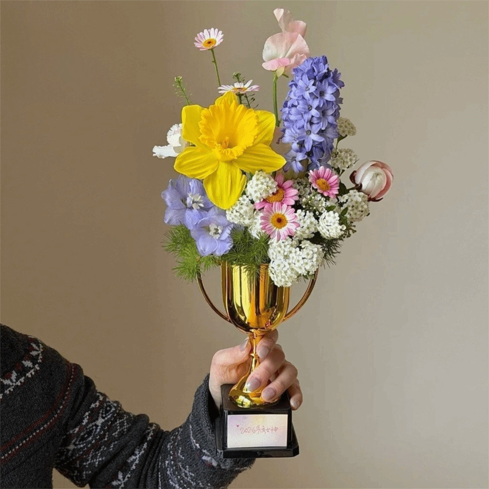 Bình SHUPUN Trophy, Hộp đựng hoa sáng tạo, trang trí sành điệu, nhẹ đa năng, sắp xếp hoa DIY