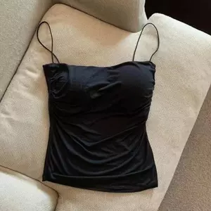 Gióp cảm áo vest crop camisole liền mạch dành cho nữ, đồ lót thể thao có miếng lót ngực phù hợp mùa hè