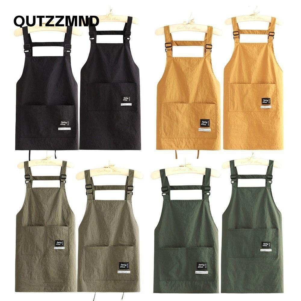 Tạp dề nấu ăn QUTZZMND, 2 kích cỡ Tạp dề cắt tóc thoáng khí, Quần áo làm việc bỏ túi lớn chống thấm nước chuyên nghiệp Dụng cụ làm tóc