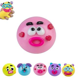 JUIC Dog Face Swap Squishy, Ultra Soft Slow Rebound Slow Rising Squishy, Sáng tạo Giảm căng thẳng Thiết kế khuôn mặt dễ thương Pinch Le Đồ chơi dành cho trẻ em Người lớn