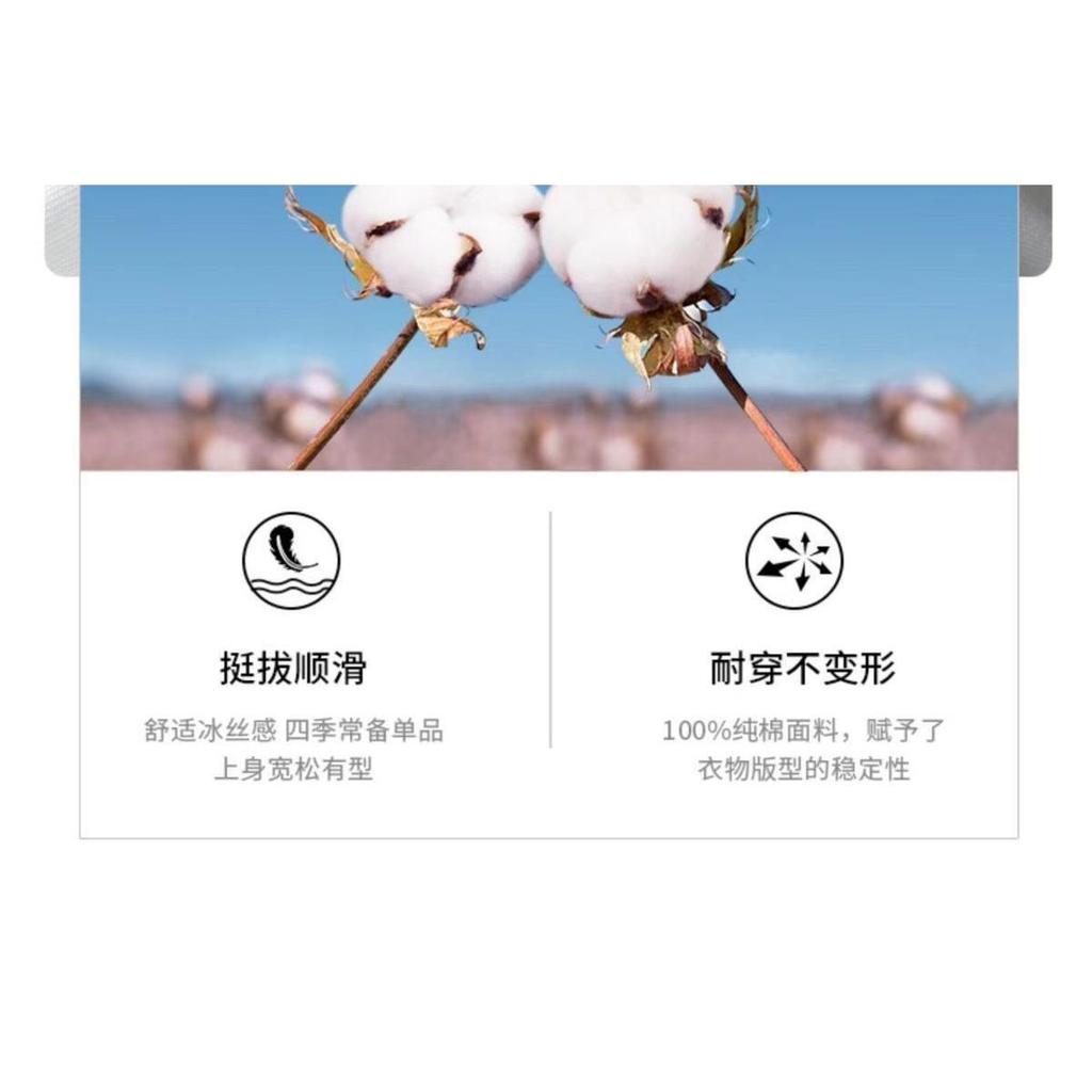 Áo Thun Cotton Nguyên Chất Trọng Lượng Cao Mỹ, Phù Hợp Đi Dạo Phố, KiểuVintage
