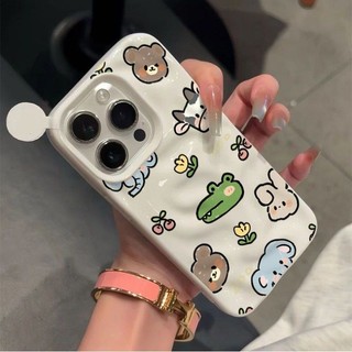 Ốp điện thoại mềm họa tiết hình động vật gợn sóng cổ điển cho iPhone 17 16 15 14 13 12 11 Pro Max 14 15 16 Plus iPhone AIR