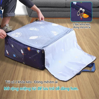 Túi vải Oxford chống thấm cao cấp, túi xách du lịch đựng đồ tiện lợi, túi bảo quản chăn, quần áo