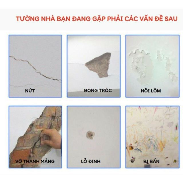 Keo Vá Tường Chống Thấm LKB 250gr, Trám Trét Vết Nứt Khe Hở Tường - HÀNG CHÍNH HÃNG