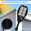 Đèn LED năng lượng mặt trời 6000 lumens - Chống nước, cảm ứng chuyển động, 3 chế độ chiếu sáng, lý tưởng cho sân vườn và đường đi