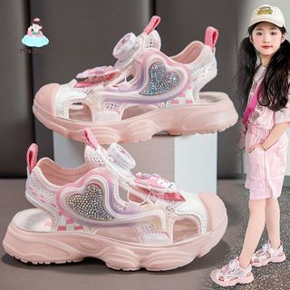 Sandal bé gái mũi kín chống trơn - giày thể thao hoạt hình đế mềm êm nhẹ phong cách công chúa mùa hè